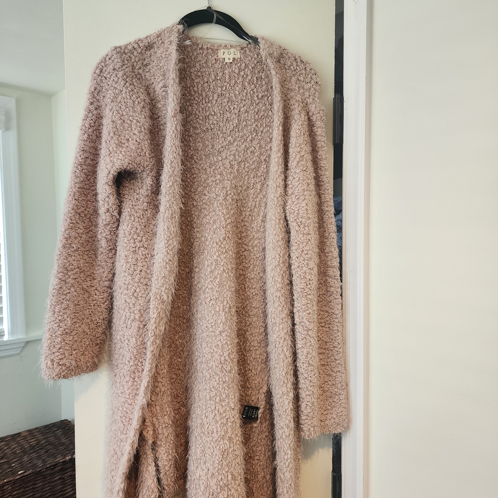 Cozy Pink Sweater Cardigan